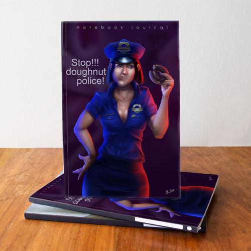 donutpolice notebook cover view