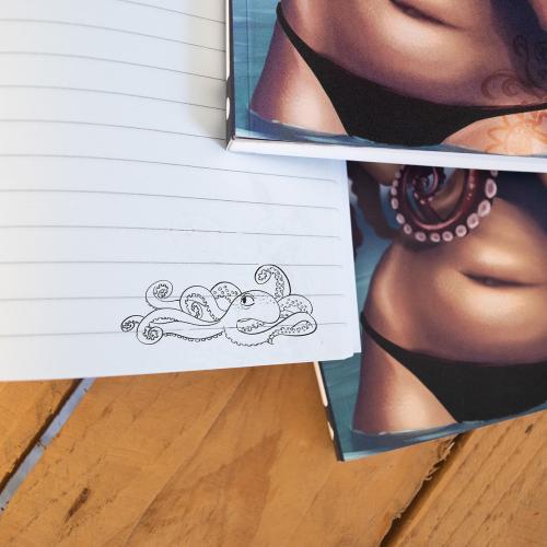 Girl vs Octopus Corner Doodle
