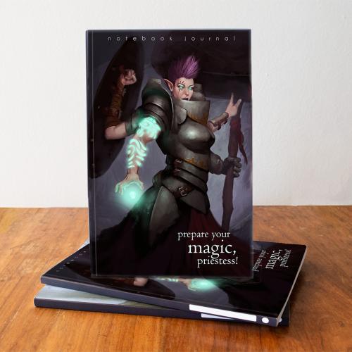 Warrior Priestess notebook cover view