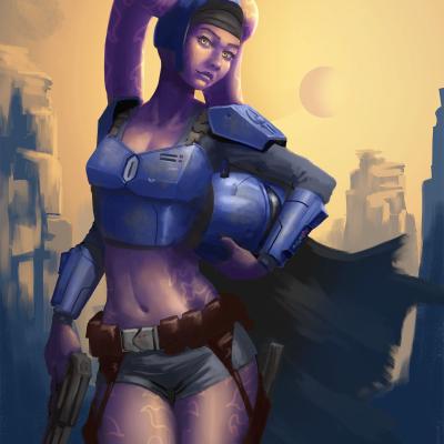 Fanart Twilek Mandalorian-lowRes--juan-alberto-juanalbertoart