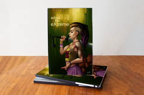 extreme notebook cover view