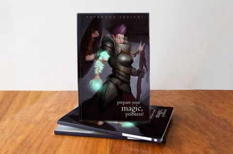 Warrior Priestess notebook cover view
